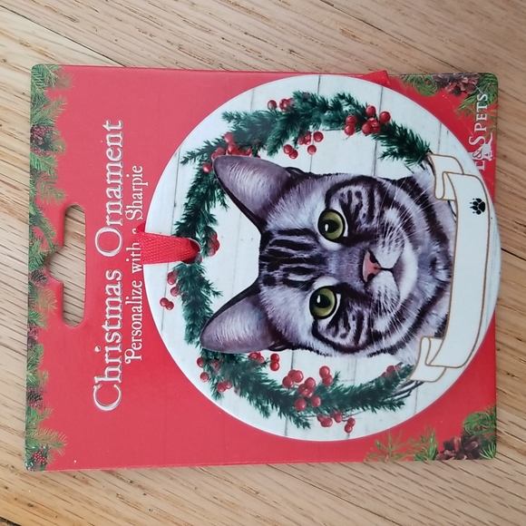 ⭐3 for $15⭐ Silver Tabby Cat tree ornament - Picture 1 of 1